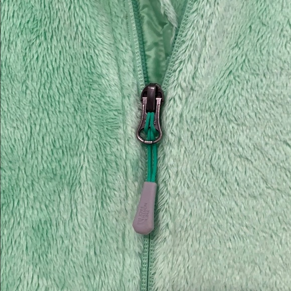 The North Face Green Fuzzy Zip Up Jacket Size S - Picture 5 of 7
